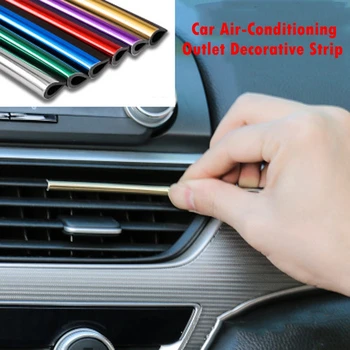 Auto Vzduchu-klimatizácia Zásuvky Dekoratívne Pásy PVC+pokovovanie Sequin Módny Dizajn Interiéru Vozidla odvzdušňovací Čepeľ Klip Pásu
