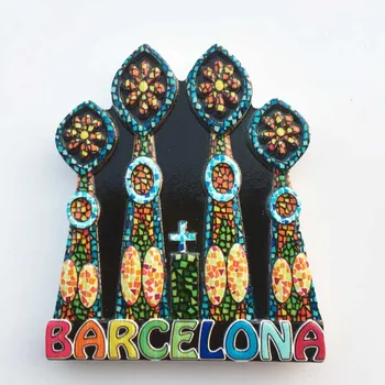 BABELEMI Suvenír Barcelona Španielsko Sagrada Familia Katedrála Chladnička Magnetické Nálepky Chladnička Magnet Domácej Kuchyni Dekorácie