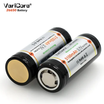 1PCS VariCore Ochrany 26650 5100mAh 3,7 V Li-lon Batériou s PCB 4A 3.6 V Napájací batérie pre Baterku