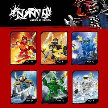 Nové 6pcs/set Ninjagoed Údaje Mech Stavať Bloky Kompatibilné s hračka Tehly Vzdelávania Hračky pre Deti, Darčeky