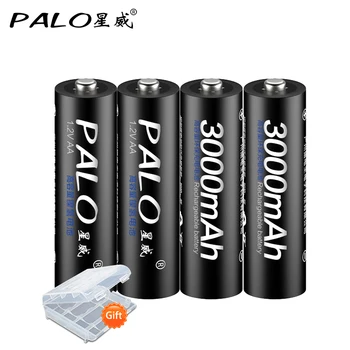 PALO Batérie aa 3000mah 1.2 V NI-MH Vopred nabité batérie typu AA Nabíjateľné Batérie 2A Baterias Pre autíčka Fotoaparát Hodiny