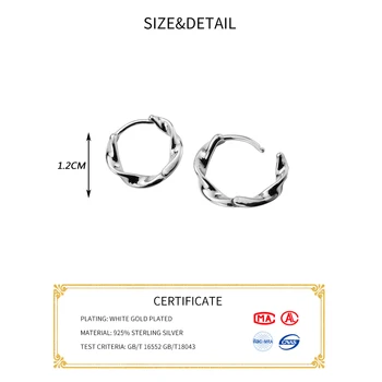 INZATT Reálne 925 Sterling Silver Minimalistický Vlna Line Stud Náušnice Pre Módu Ženy Strany Jemné Šperky 2019 Príslušenstvo Darček