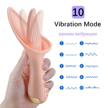 FLXUR Silikónové G-spot Vibrátor Jazyk Bradavky Masáž 10 Režim Tichý Vibračný Stimulátor Klitorisu Masturbator Sexuálne Hračky pre Ženy