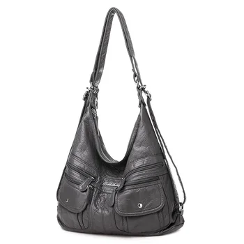 Multi-vrecko Crossbody tašky Kožené Kabelky dizajnér Tašky cez Rameno pre Ženy, Luxusné Mäkké Veľkú Kapacitu Bežné Tote Bag