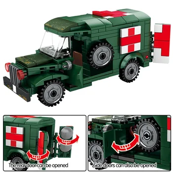 Vojenské FT17 Nádrž Ambulancie Stavebné Bloky WW2 Auto Vojak Údaje Tehly Sady Vzdelávania Hračky Pre Deti, Chlapci