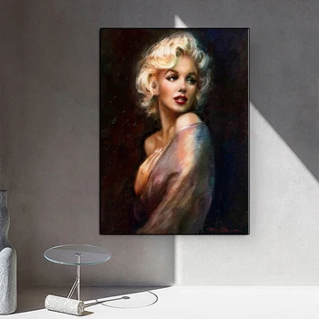 Móda Marilyn Monroe Plátne Obrazy Obrázok Plagáty a Vytlačí Cuadros Wall Art Obrázky pre Obývacia Izba Domova bez rámu