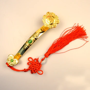 Čínsky Amulet Remesiel Zlaté Sľubný Ruyi darčeky bytového zariadenia Feng Shui Energie Žezlo Dekorácie, Ozdoby Šťastie