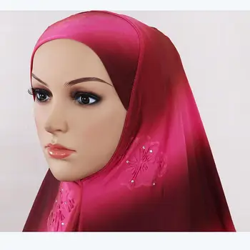 Islamské Ženy Oblečenie Okamžité HIDŽÁB Turban s diamantmi kvet Hidžáb Čiapky Šatky Tturkish hidžáb Rozšírenia Krku, Hrudníka 1pc
