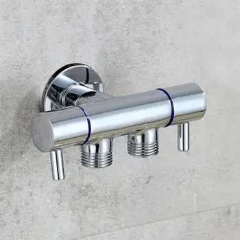 Prepínací Ventil 3 Spôsob Vody Oddeľovač Sprcha Uhol Ventil, Kúpeľňa So Sprchovým Kútom Kohútik Tee Konektor Dvojitý Spínač Vody Na T-Adaptér