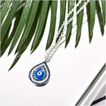 Dorado Modrá Zlé Oči Šterlingov 925 Strieborný Prívesok Náhrdelníky Reťazí Zirkón Choker pre Ženy Módne Šperky Collares 2020