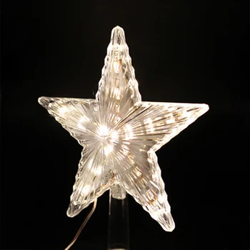 220V EÚ Plug LED Vianočný Stromček Top Star Nočné Svetlo String Rozprávkových Svetiel Krytý Girlandy Na Vianočné Svadobné Party Dovolenku Dekor