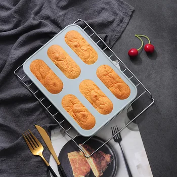 6 grid/dlhé pásy tortu silikónové formy Európskej chleba forma na pečenie torty čokoládové sušienky formy 22.3*16,2 cm