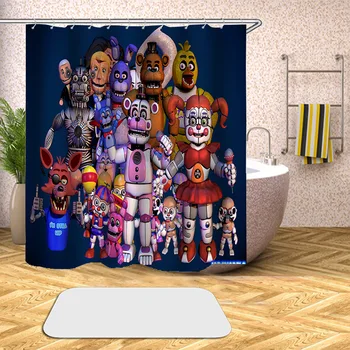 3D Päť Nocí v Freddy ' s Anime Sprchové Závesy Nepremokavé Sprchový Záves Kúpeľňa Polyester Dievčatá Chlapci Deti
