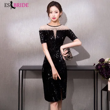 Black Morská víla Formálne Šaty Žien Elegantné Módne Jednoduché Večerných Šiat Prom Zvláštne Príležitosti Šaty ES2541 tvaru