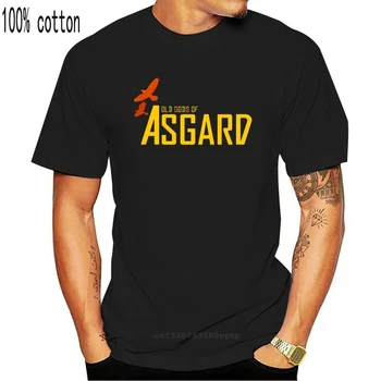 Jeden yona Asgard T Shirt Starých Bohov Asgard T-Shirt Krátkym Rukávom Classic Tee Tričko Nadrozmerná Grafické 100 Bavlna Zábava Mužov Tričko