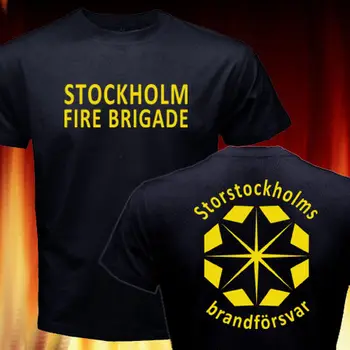 Švédsko Storstockholms Brandforsvar Štokholme hasiči Oheň Fighter 2019 pánskej Módy Kreslená Postavička Fitness T-Shirts