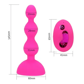 10 Rýchlosť Análny Vibrátor Vibračné Análne Korálky Plug Prostaty Masér G-spot Masér Diaľkové Ovládanie Sexuálne Hračky Pre Ženy, Erotické