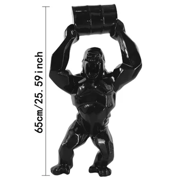 65 cm Veľké Donkey Kong Tvorivé Dekorácie, umelecké Diela Geometrické Remesiel Zvierat Sochy A Plastiky Gorila Zber Model Darček
