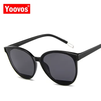 Yoovos 2021 Luxusné Módne slnečné Okuliare Ženy Vintage Kovové Veľký Rám na dioptrické Okuliare Zrkadlo Classic Oculos De Sol Feminino UV400