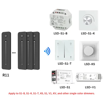 Ultratenké Dotyk List RF 2.4 G Diaľkový ovládač Smart Home Pracovať s V1 V2 V3KS S1 S1-B jednu farbu dual color RGB LED osvetlenie