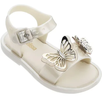 Detský Mini Melissa Jelly Topánky 2020 nové letné Motýľ Candy sandále Baby Girl Princess Beach Topánky Dievča Sandále MN029