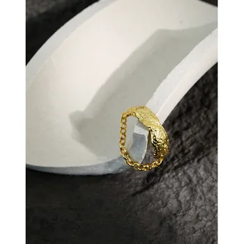 Kinel Striebro 925 Šperky Prstene pre Ženy Minimalistický Textúra Reťazca Svadobné Party Doplnky, Darčekové anillos 2021 Nové