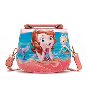 Disney princezná ženy pu messenger taška dievča Mrazené taška cez rameno Sofia kabelka fashion shopping bag
