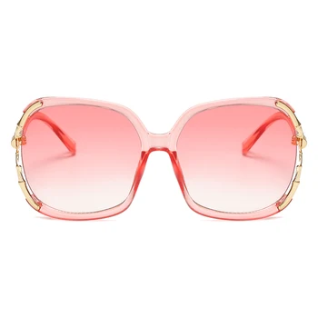 Dizajn značky Módnych Ženy slnečné Okuliare Elegantná Dáma Gradient Slnko Nadrozmerné Okuliare Slnečné okuliare UV400 Odtiene Okuliare Oculos de sol