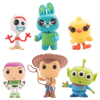 Funko POP 6pcs/set Toy Story 4 Forky Ducky Bunny Buzz Lightyear Cudzie Woody Akčné Figúrky Zber Model Hračky pre Deti,
