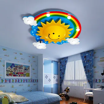 Deti Izba Svietidlo Deti Miestnosti Stropné Svietidlá Pre Dievčatá, Izba Rainbow Slnko Led Roztomilý Spálňa Svetlo Detskej Izby Stropné Lampy