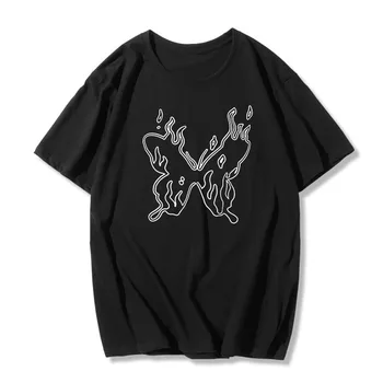 VIP HJN Harajuku Motýľ Plameň Top Streetwear Ženy T-shirt Letné Doplnky, Zábavné Tlač Hip-hop T-shirt Vintage Oblečenie pre Ženy