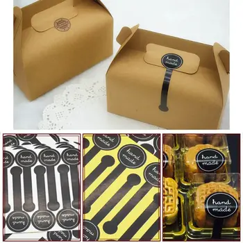 200pcs Ručne vyrábané Pečivo Mooncake Tesnenie Nálepky Pásy Package Box Dekorácie Pečenie
