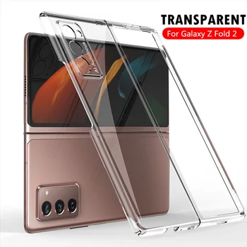 Luxusný Transparentný pevné púzdro Pre Samsung Galaxy Z Násobne 2 Telefón Prípade Matný Tenký Tvrdý PC Späť Ochranný Kryt Pre Galaxy Z Fold 2