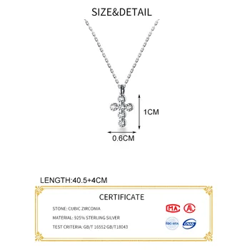 INZATT Reálne 925 Sterling Silver Zirkón Kríž Choker Príveskom Náhrdelník Pre Módu Ženy PUNK Jemné Šperky Minimalistický Príslušenstvo
