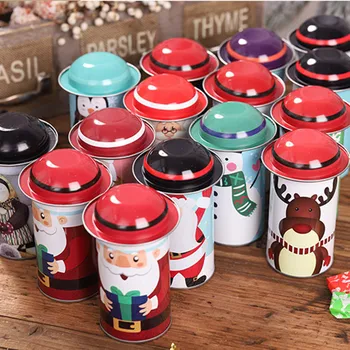 1pc Noel Santa Claus Červená Candy Dragee Box Čačky Vianočné Dekorácie pre Domov Ozdoby Nový Rok 2021 Darček pre Deti Navidad
