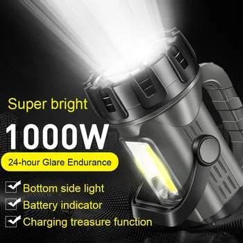 1000W 1500LM Long-Range Baterka Prenosné Super Svetlé Xenon Svietidla Nepremokavé Svetlomet Mieste Pracovné Svetlo Vonkajšie Power Bank
