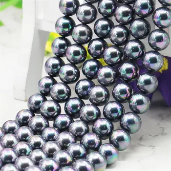 2021 nový roztomilý 8 mm Multicolor Black Sea Shell Perly Voľné Korálky DIY Módne Šperky Tvorby Prírodného Kameňa 15'BV41 veľkoobchodné ceny