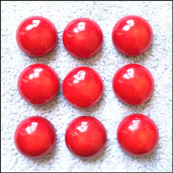 10pcs Červený Korál Cabochons Mince Tvarov KABÍNY náušnice kolíky módny náramok, takže príslušenstvo 3 mm 4 mm 5 mm 6 mm 7 mm 8 mm 9 mm 10 mm