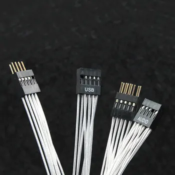 Nové Počítačové Káble, Konektory, Podvozok Predné USB základnej Dosky 9-Pin Šasi Audio Predlžovací Kábel Dada Kábel na Prenos údajov