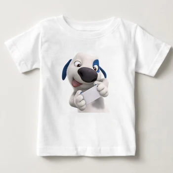 Deti t tričko módne letné bavlnené Krátke sleeve t-shirt Cartoon Tom cat Tlačených topy Mačka Priateľ Čisté bavlnené tričko MJ