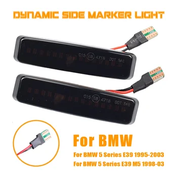 Indikačných LED Dynamický Zase Signál Blinker Bočné Krídlo Značky Svetlo Zrkadlo Flasher Svetlo Pre BMW Série 5 E39 (09.1995-06.2003)