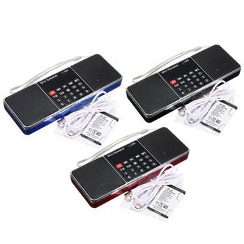 L-288 Mini Prenosné, FM Rádio, Reproduktor, Stereo Prehrávač Hudby s TFCard USB Disku, LCD Displej Ovládanie Hlasitosti Dobíjacie Reproduktor