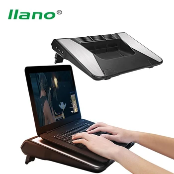 LLANO 17inch Herný Notebook Cooler kovové horizontálnej osi turbo ventilátor Notebooku, Chladiace Podložky Nízke Decibel Notebook Radiátor Stojan