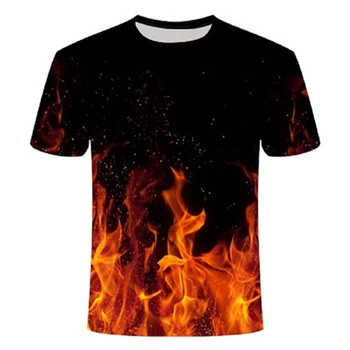 2019 Letné t-shirt Tees Charakter 3D vytlačené T-shirt s prírodnými nočné videnie-krátke rukáv mužov a žien bežné 3d t tričko