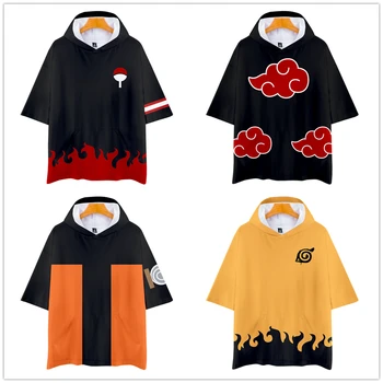 Móda Naruto akatsuki Logo Vzor t košele, topy Itachi Uchiha Anime t-shirts Tričko Cosplay Kostým Tee tričko harajuku t-shirt
