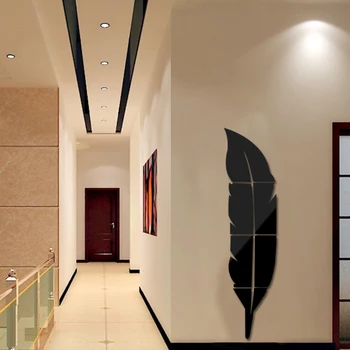 Nové Vchodové Domáce Dekorácie Nábytku, Nálepiek Logo 3D Akrylové Zrkadlové Dvere Doska Zrkadlo Samolepky na Stenu Multi-kus Balík