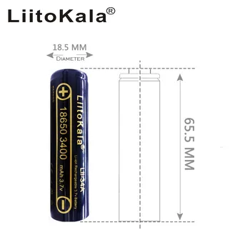 2 ks HK LiitoKala Lii-34A 3,7 V 18650 3400mah batérie pre NCR18650B 34B Nabíjateľná Batéria pre blesk/baterky/Svetlo