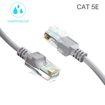 Cat5 Ethernet Patch Kábel RJ45 Vonkajšia Nepremokavá Sieť LAN Kábel Vodiče Pre CCTV IP kamerový Systém