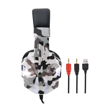 IKOLE Herné Headset Slúchadlá Drôtové Hráč Slúchadlá Stereo Super Bass Sound s Micphine LED svetlo pre Počítač PC PS4 Hráč