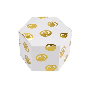 10pcs/veľa Zlata Samoopaľovacie Kartón Candy Box Vrece Cookies Balenie Box Vianočné Darčekové krabičky s Páse s nástrojmi Drop Shipping